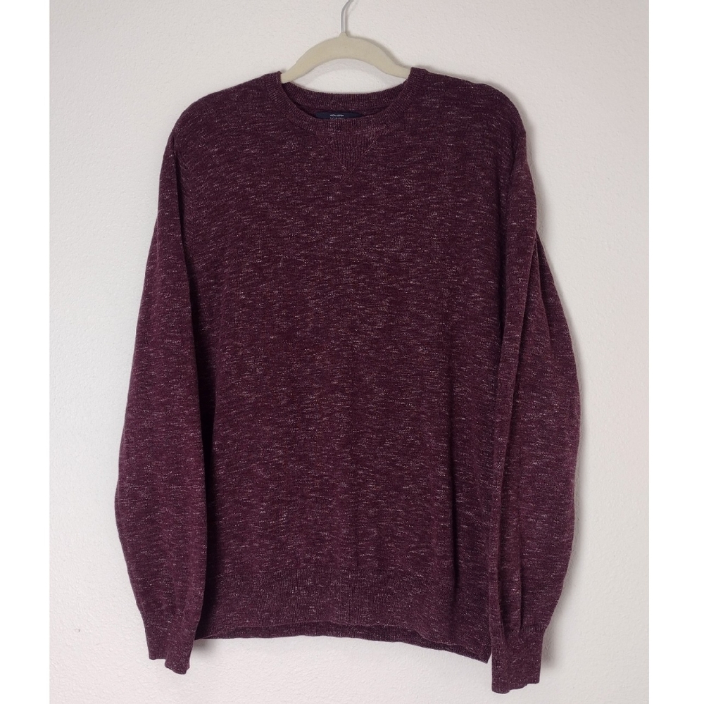 J. Crew Factory Marled Crewneck Long Sleeve Cotton Sweater Size L